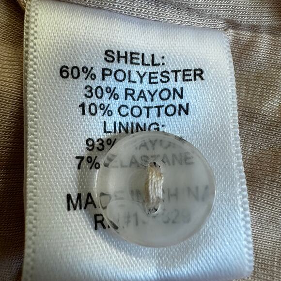 Lovers and Friends Kayce Midi Dress Jersey Knit Button Down Marled Natural Med - Picture 11 of 16